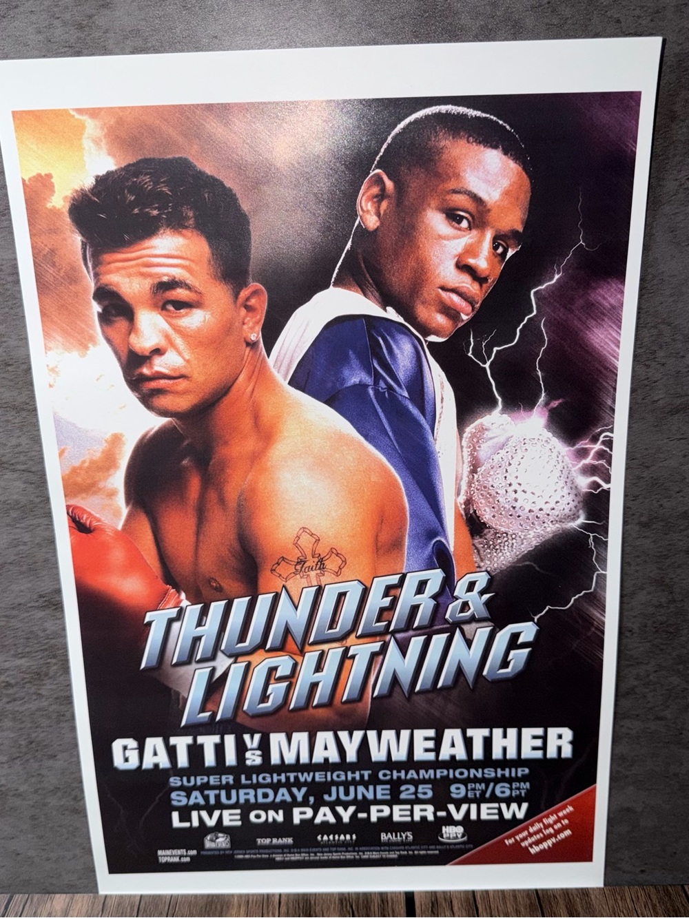 Thunder & Lightning Boxing Poster - 2005 11x17” print promo poster